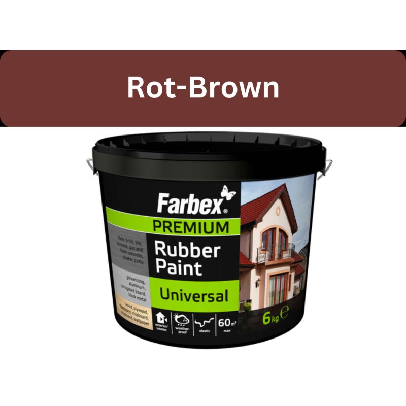 Universal Rubber Paint Farbex - Durable Coating for Any Surface - Red- Universal Rubber Paint Farbex - Durable Coating for Any Surface - Red-