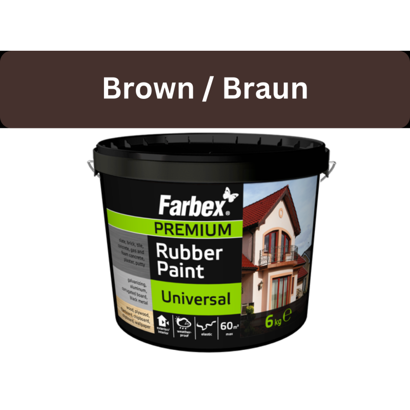 Universal Rubber Paint Farbex - Durable Coating for Any Surface - Brow Universal Rubber Paint Farbex - Durable Coating for Any Surface - Brow